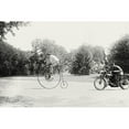thumbnail image 3 of Unknown 18x13 Black Modern Framed Museum Art Print Titled - Motorcycle cop chases a Penny Farthing Velocipede, 3 of 5