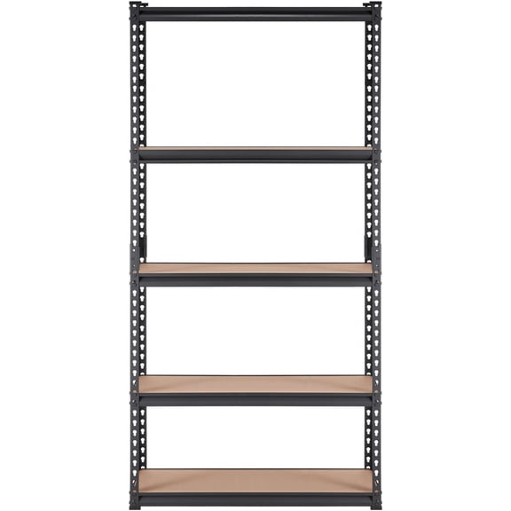 Garage Shelving Unit 5 Tier, 2000lbs Heavy Duty Metal Shelves, Adjustable Utility Rack Organizer, 36x18x72in Black for Kitchen Pantry Basement