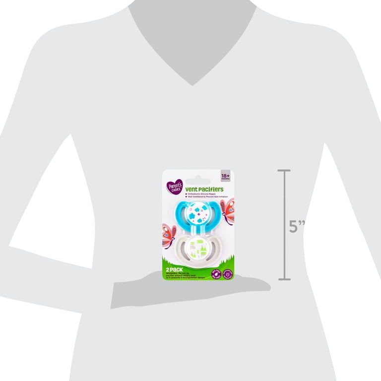 Parent's Choice Orthodontic Vent Pacifier 2 Pack, 18 Months+