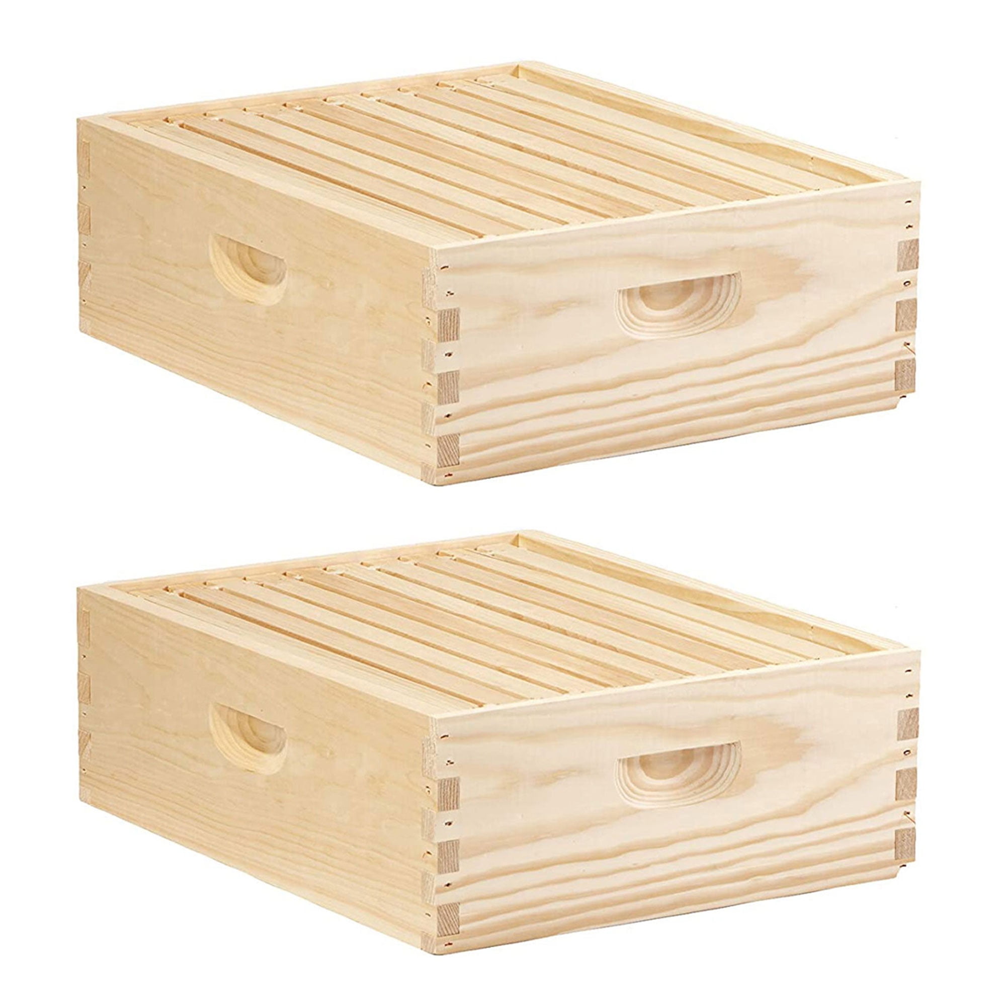 Beekeeping Cedar Wood Honey Super Brood Box Case for 10 Frames Bee Hive House 