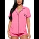 thumbnail image 1 of Conjuntos de Pijama para Mujer, Pijamas Suaves de Corta con Botones, Conjuntos de Pijama de Verano Rosa L, 1 of 9