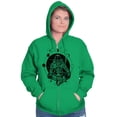 thumbnail image 3 of Cosmos Astronaut Space Stylish Zip Up Hoodie Men's Women's Brisco Brands X, 3 of 6