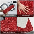 thumbnail image 4 of Balery Red Glitter Doormat, Durable Flannel Fabric, Waterproof Stain and Fade Resistant, Low Profile,Indoor Outdoor Door Mats, Easy Clean Patio Entrance Mat, 16x24in, 4 of 9