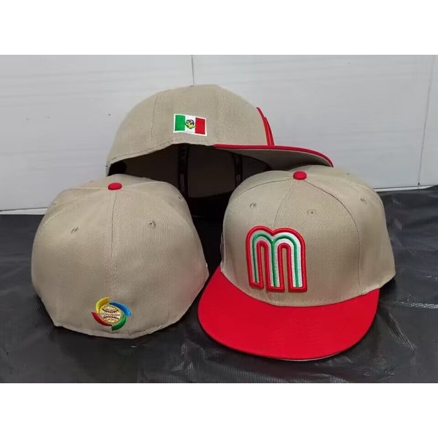 2023 nuevo México sombreros ajustados gorras de béisbol moda hip hop tamaño de hueso para hombres mujer letra m gorras completamente cerradas de calidad superior hola suerte unisex