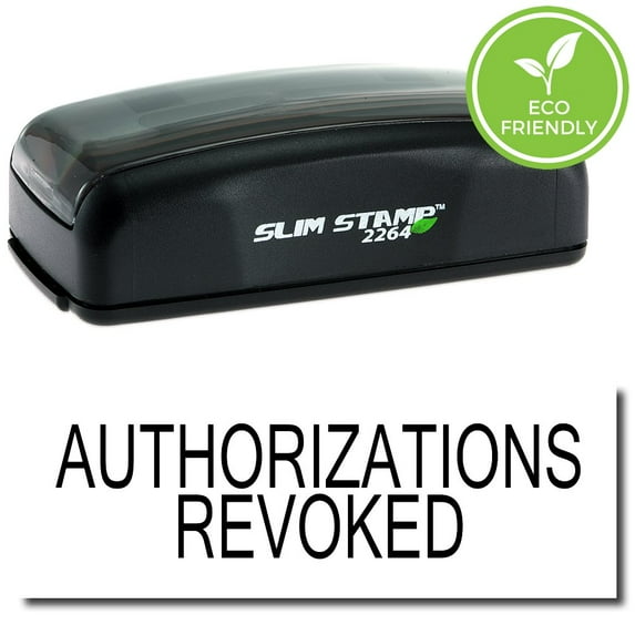 Large Pre-Inked Authorizations Revoked Stamp with Black Ink