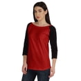 thumbnail image 4 of Inkmeso Womens Color Block Raglan Quarter Sleeve TShirt Baseball Tee Casual Sports Jersey Top, 4 of 8