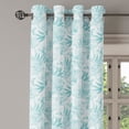 thumbnail image 3 of Ambesonne Floral Grommet Curtain, Vintage Art Blooming Flowers, 50"x108", Seafoam and White, 3 of 5