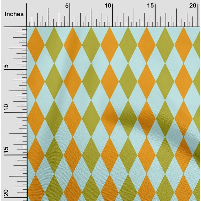 oneOone Polyester Lycra Baby Blue Fabric Argyle Check Sewing Craft Projects Fabric Prints By Yard 56 Inch Wide