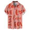 thumbnail image 5 of Camisas con botones para el día de San Valentín con estampado 3D para hombre, camisas casuales de verano de manga corta con cuello extendido para la playa, camisas de moda para hombre, 5 of 5