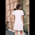 thumbnail image 4 of Vestido de Verano Plisado para Mujer, Informal, de Corta, con Bolsillos, para Vacaciones, Playa, , Talla M, 4 of 9