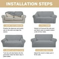 thumbnail image 2 of 100% Waterproof Sofa Cover Non Slip Couch Cover Stretch Slipcover Leakproof Couch Protector for Kids Dogs Cats Pets, Cream, Loveseat, 2 of 11