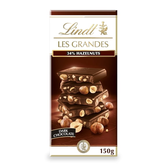 Lindt Dark Chocolate With Hazelnut Bar 150G, Imported from Britain