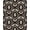 Black Red Ivory, Pattern 6, variant on ODIKA 8'x10' Washable Area Rug Durable, Non-Slip Mansion Spooky Bats Gothic Skull Motif Halloween Eerie Haunted Playful for Living Room, Under Sectional, Family