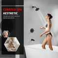 thumbnail image 3 of sumerain Matte Black Bathtub Shower Faucet Set With Valve, High-Flow Tub and Shower Trim Kit with Rain Shower Head and Spout, 3 of 16