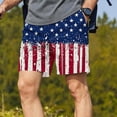 thumbnail image 3 of LONKITO Independence Day Mens Shorts Elastic Waist Lightweight Running Shorts with Pockets for Independence Day, Size 2XL, 3 of 6