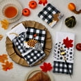 thumbnail image 4 of luyaa 4 Pcs Fall Kitchen Towels 18x26 inch Thanksgiving Teal Striped Pumpkin Decorative Dish Hand Towels Set for Autumn Bathroom Kitchen Farmhouse Decor, 4 of 6