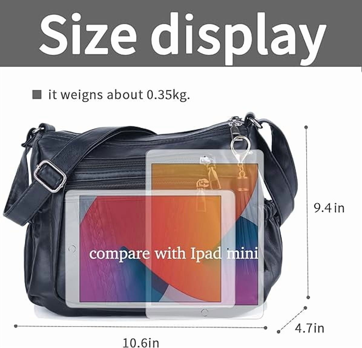 Verstarlin Crossbody Bags For Women Pocketbooks Soft PU Leather Purses and Handbags Multi Pocket Shoulder Bag