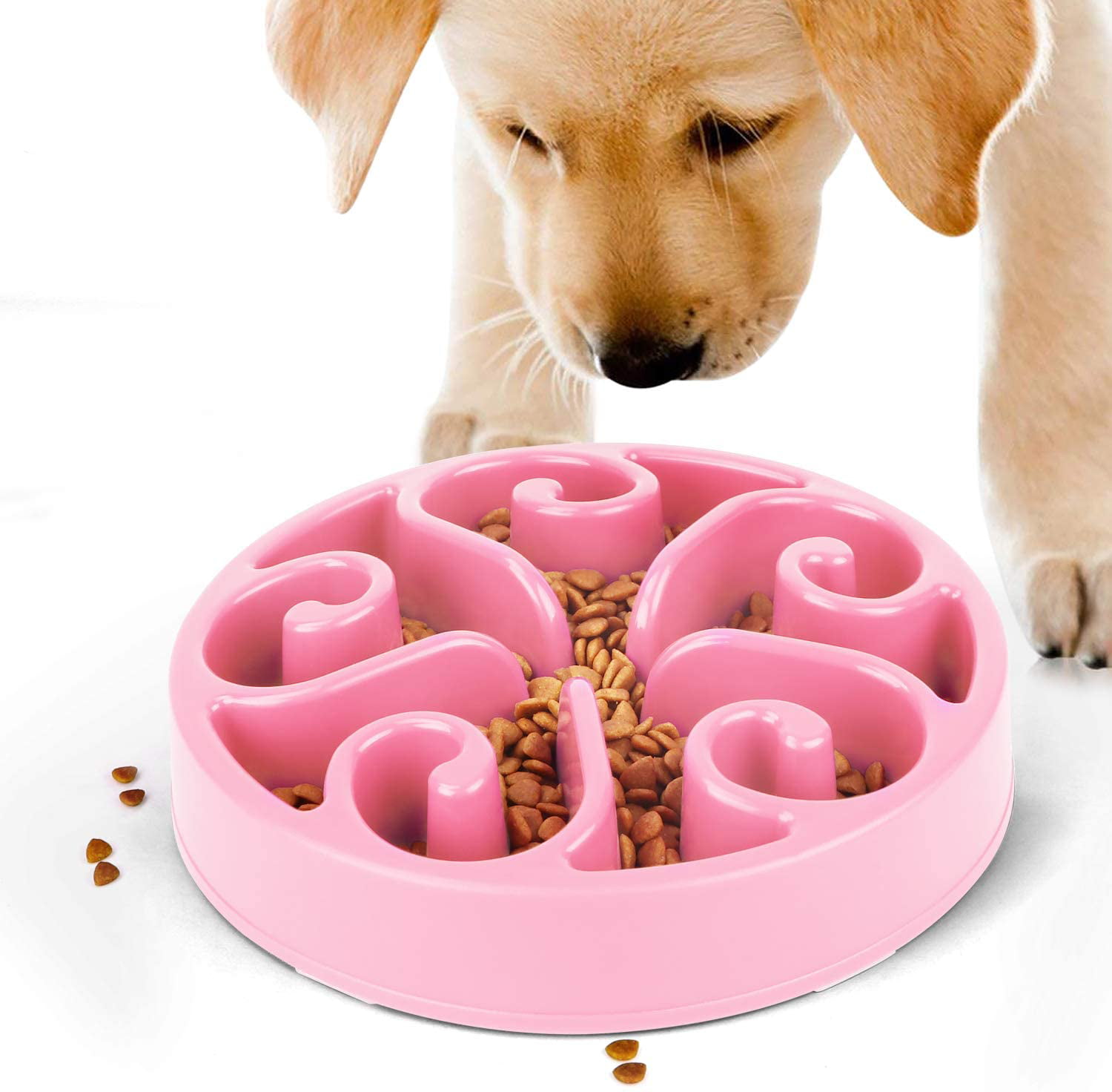 JASGOOD Dog Feeder Slow Eating Pet Bowl Eco-Friendly Durable Non-Toxic Preventing Choking Healthy Design Bowl for Dog Pet 