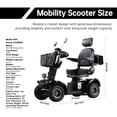 thumbnail image 3 of QEEKA Mobility Scooter,4 Wheels Mobility Scooter for Adults Seniors, Electric Folding Wheelchair Device for Travel,3-Speed Travel Long,Black, 3 of 11