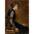 thumbnail image 3 of Alice Pike Barney 18x24 Black Modern Framed Museum Art Print Titled - Monkey Pet, 3 of 5