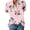 Pink, variant on Ladies Shirts Summer Top for Women Shirts Timeless Casual Button-Front Blouse with Turndown Collar Long Sleeve Print Top for Everyday Styling Purple S