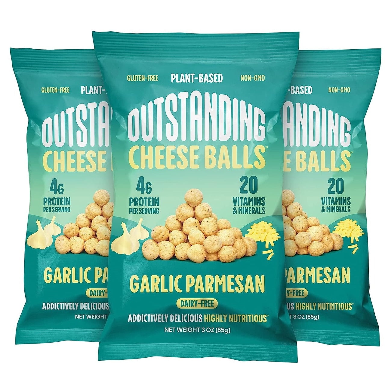Cheese Balls by Outstanding Foods Garlic Parmesan (Plant Based