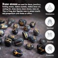 thumbnail image 2 of Crocon Blue Jade Rune Stones Set Engraved with Elder futhark Crystal Runes Set, Reiki Healing runas for Meditation Chakra Balancing, Rune Stone for Beginners with Crystal Guide & Pouch |15-20 mm, 2 of 8