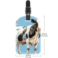 thumbnail image 6 of Square 2Pack PU Leather Cartoon Cow Cruise Luggage Tag with Privacy Cover and Name ID Tag for Travel Handbags Backpacks Luggage Tags, 6 of 6