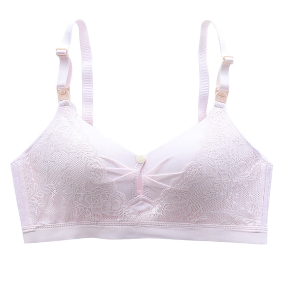 TAGOLD Womens Plus Size Bra Clearance,Summer Casual Bras for Womens,Womens Breastfeeding Bra Gathering For Stylish Pregnant Womens Underwear During Pregnancy Front Button Feeding Thin Style