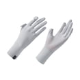 thumbnail image 3 of Guantes de protección solar para mujer, pantalla táctil, verano, antideslizantes, finos, bloqueador solar. Gris claro, 3 of 9