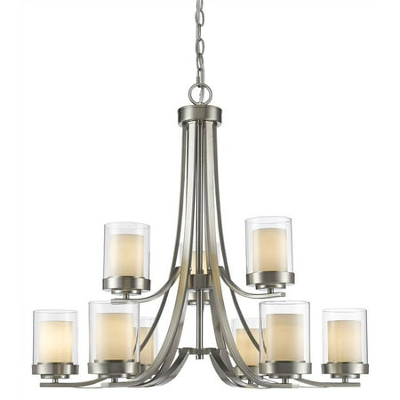 

9-Light Chandelier in Brushed Nickel Finish