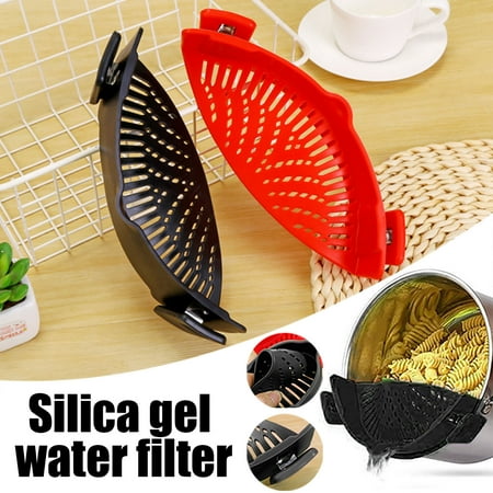 

2pcKitchen Drainer Silicone Pot Side Vegetables Pour Vegetable Drainer Household