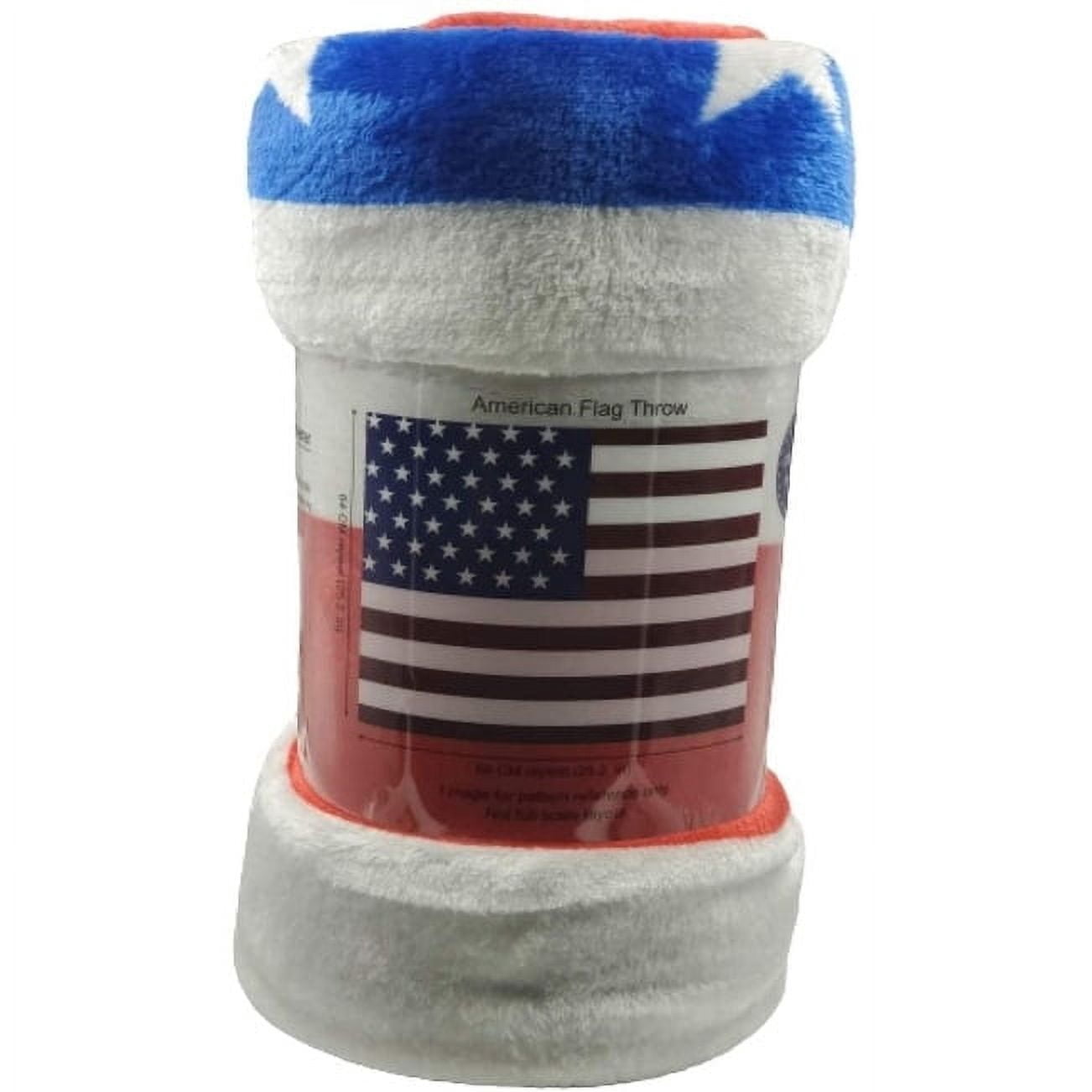 Décor&More July 4th Stars & Stripes American Flag Ultra Lush Oversized Throw Blanket (50" x 70")