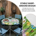 thumbnail image 5 of Easter Fitted Tablecloth with Elastic Edged, Round Table Cloth for Dining Table, Spring Easter Eggs Bunny Farmhouse Wooden Grain Waterproof Oil Proof Table Cover for Indoor Outdoor 45"-54", 5 of 8