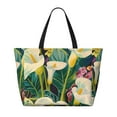 thumbnail image 2 of Fuzoiu Tropical Floral Jungle Print Waterproof Beach Tote Bag for Women Girls with Zipper,Sandproof Pool Swim Bag,Large Capacity Beach Travel Bag for Pool Swim Travel Everyday, 2 of 7