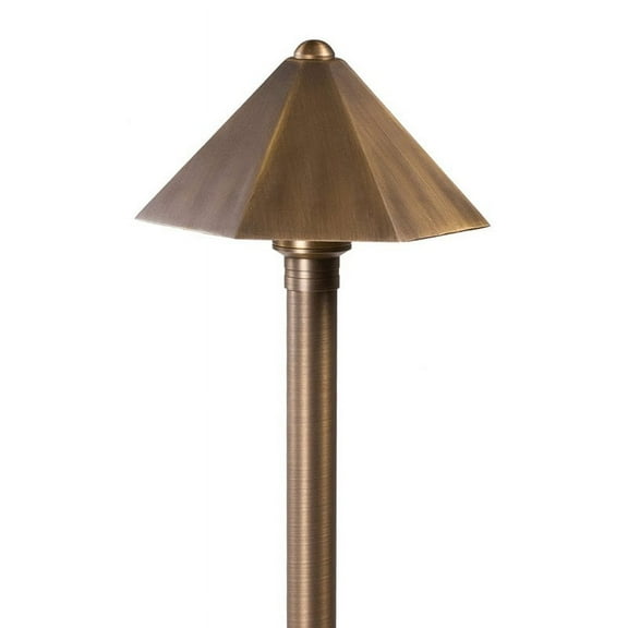 VOLT Parasol 12V Brass Path Light (25" Tall)