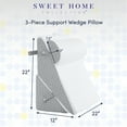 thumbnail image 2 of Sweet Home Collection 3-Piece Wedge Pillows with High Density Foam, 2 of 8