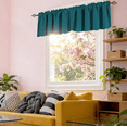 Decorative Cotton Window Valance, Solid Light Blocking Short Curtain ...