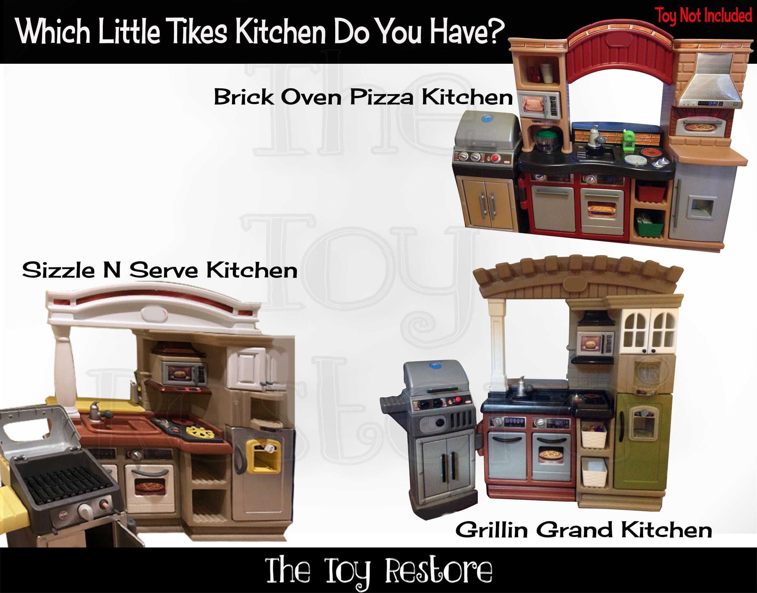 The Toy Restore Replacement Stickers Fits Little Tikes Grillin Grand Play Kitchen Decals Walmart