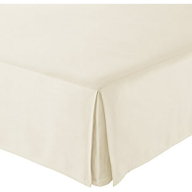 Basics Pleated Bed Skirt - Queen, Beige - Walmart.com ...