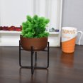 thumbnail image 1 of Handmade 100% Iron Round Modern Copper Coated Color 5.2 x 4.8 x 4.8 Inches Planters Pot 1003, 1 of 5