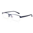 thumbnail image 4 of Half Frame PHOTOCHROMIC Rectangle Blue Reading Glasses 5.00 for Men, Half Rimless Presbyopic Glasses Outdoor Metal Sunglasses Readers +5.00 UV, 4 of 6