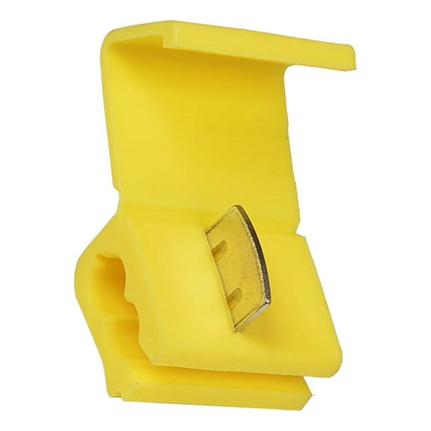 Seitruly Conector de cable de 10/20 piezas, Terminal de bloqueo escocés de latón y plástico, cable eléctrico Electrónica miscelánea Amarillo 20 piezas