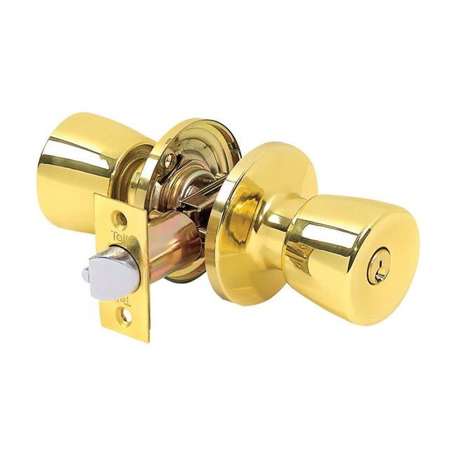 Tell Rl100376 Alton Single Cylinder Entry Door Knob Bright Brass Walmart Com