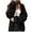 Black, variant on Fesfesfes Women Cardigan Women Top Cardigan Solid Color Medium And Long Term Outwear Long Sleeve Coat