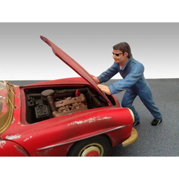 Mechanic Ken Figure, Blue - American Diorama Figurine 23790 - 1/18 scale