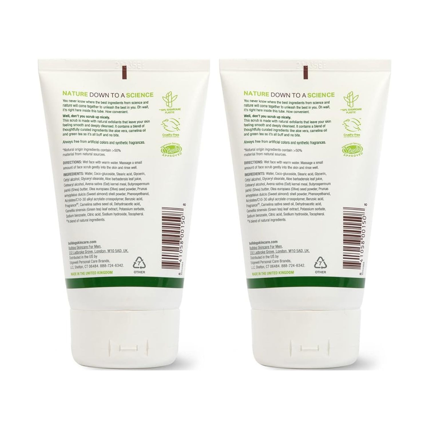 Bulldog Mens Skincare and Grooming Original Face Scrub, 4.2 Fluid Ounce - Pack of 2
