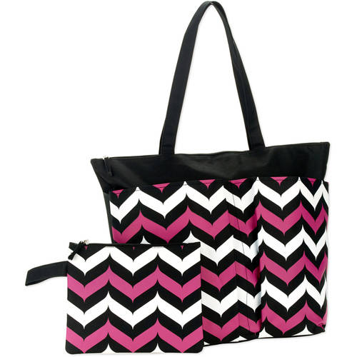 Black Chevron Beacht Tote Bikini Bag - Walmart.com - Walmart.com