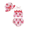 thumbnail image 6 of Douhoow Toddler Girl Swimsuits 0-3 Years Baby Girl Strawberry Swimwear 3 Piece Bikini Set, 6 of 9