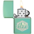 thumbnail image 4 of Zippo 46293 Zippo Badge Design High Polish Green Pocket Lighter, 4 of 7